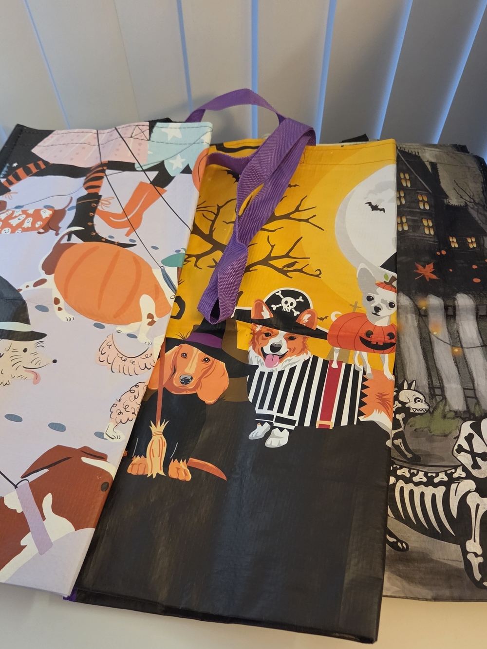 TJ Maxx Halloween Dachshund Dog Printed Shopping Bags